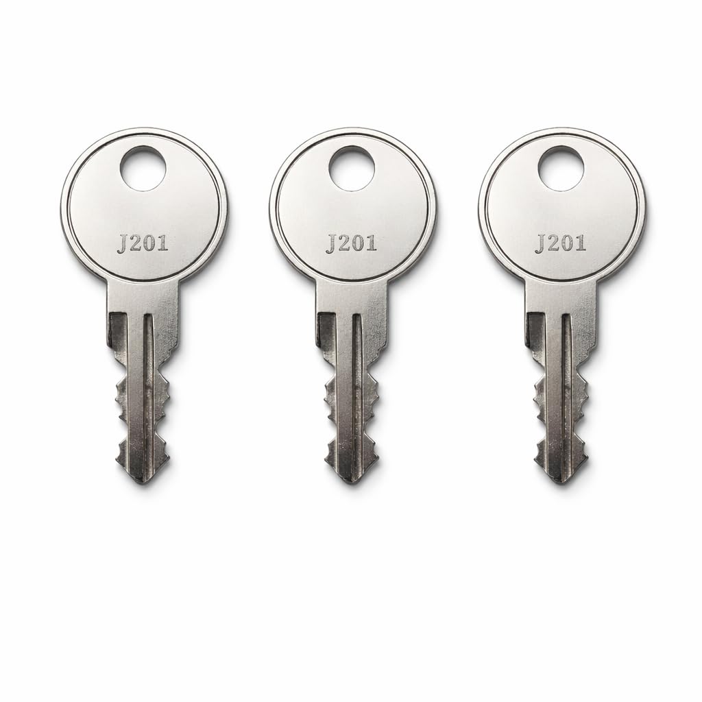 Photo 1 of 3-Pack J219 Replacement Toolbox Keys for Better Built, Bauer, Jobco, Eberhard, ProTech, Pop N Lock, LeatherLyke, SnugTop – Pre Cut to Key Codes J201-J300
