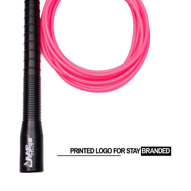 Image of World, Long Handle 4MM | Freestyle Adjustable PVC Skipping Rope for Men | Tangle-Free, Fast-Spinning Jump Rope for Beginners and Trick Training (Pink)