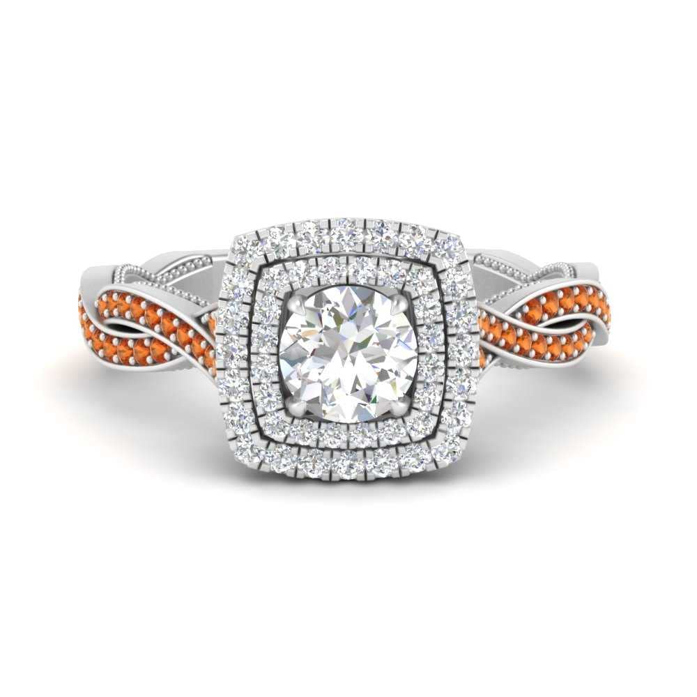 Choose Your Gemstone Double Halo Twisted Shank Engagement Ring 925 Sterling Silver Round Shape Double Halo Engagement Ring Lightweight Office Wear Everyday Gift Jewelry US Size 4 to 12