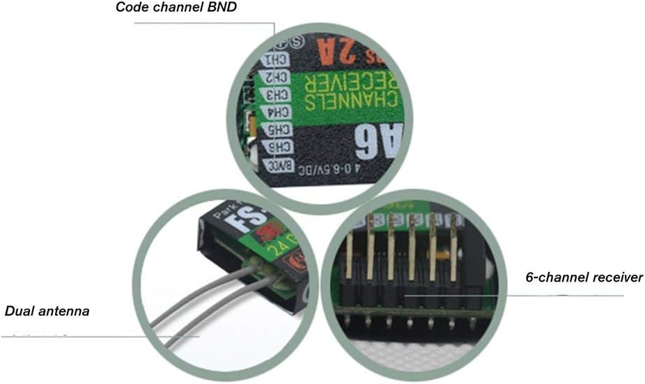 Flysky FS-IA6 6CH Double Antenna RC Receiver PPM Output with iBus Port