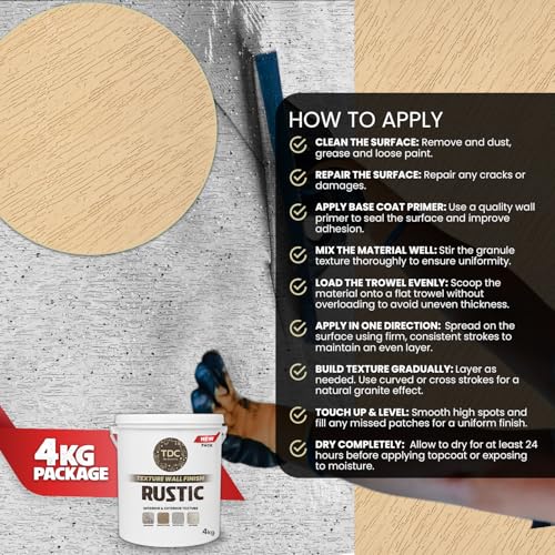 Image of The Decor Co. Marble Texture Wall & Floor Paint with 3D Designer Stone and Granite Luxury Finish Washable Water Resistant Acrylic Emulsion for Interior Exterior Home Decor DIY (1Pc, Light Brown, 4kg)