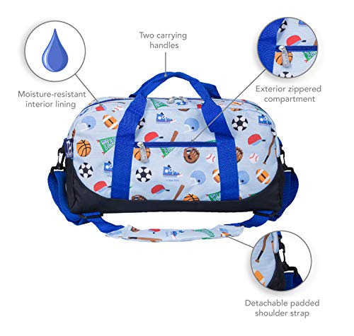 Wildkin Kids Overnighter Duffel Bags For Boys & Girls, Perfect For Sleepovers And Travel Duffel Bag For Kids, Carry-On Size & Ideal For School Practice Or Overnight Travel Bag (Game On) #TOP2