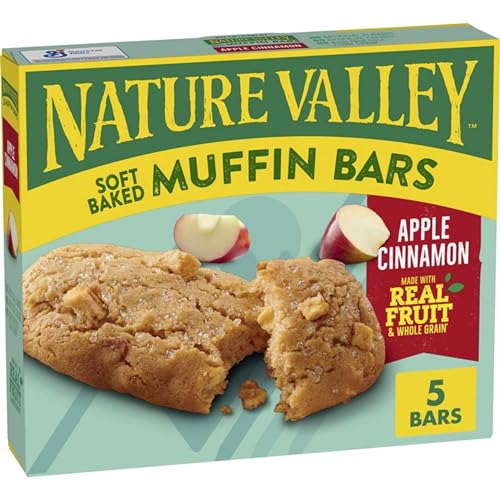 Nature Valley Soft-Baked Muffin Bars, Apple Cinnamon, 5ct, 6 boxes