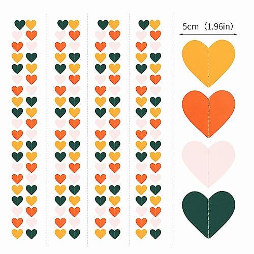 Image of Pink Green Orange Party-Decorations Heart-Garland - 52ft Little Cutie Baby Shower Hanging Decoration Streamers Banner,Wedding Bridal Shower Birthday Spring Summer Fall Autumn Decor Panduola