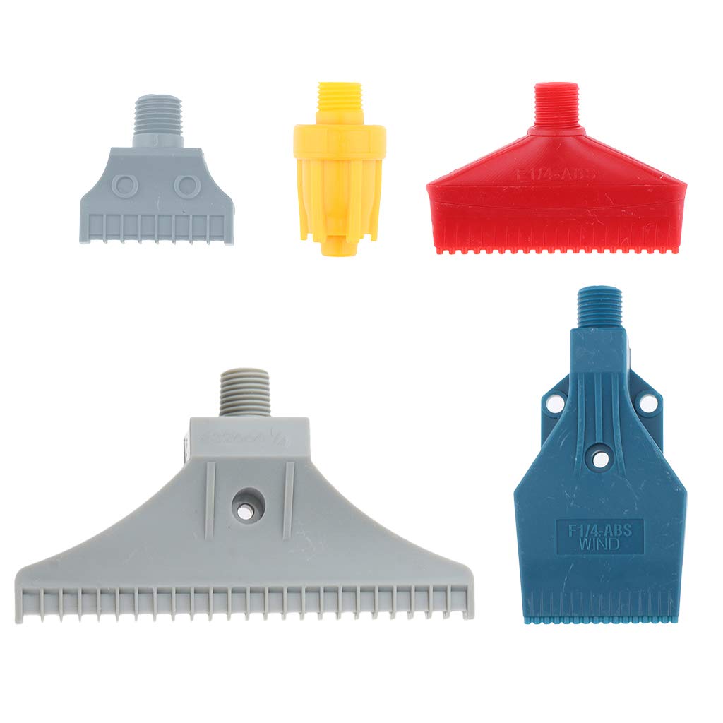 CALANDIS™ 5Pcs 1/4 Thread Flat Wind Jet Air Blowing Nozzle Spray F Round Gray Red Type | Other Hand Tools | Hand Tools | Tools-image-48