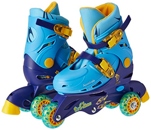Patins 3 Rodas Ajustáveis Fenix Azul