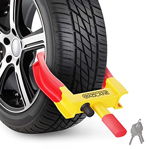 GADLANE Wheel Clamp - Heavy Duty Car Wheel Lock with 3 Keys, Car Lock Anti-Theft Device Fits All 7-11" Width Tyres, High Visibility Wheel Clamp for Car, Caravan, Trailer, Motorhome, Van (Yellow/Red) - Image 6