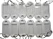 Key Tags Id Labels - LeBeila Plastic Keys Tag Split Ring Keyring Keychains 100 Bulk Fobs Identifiers For Name Cards, Luggage With Label Window (100pcs, White)