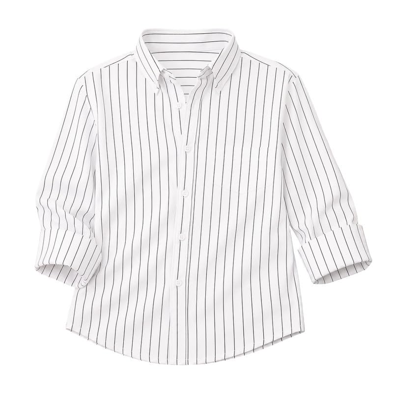 Generic Kids Cotton Full Sleeve Shirt White - Image 1