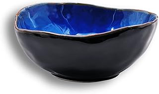 Ceramic Decorative Bowl, Blue Pottery Key Bowl, Porcelain Versatile Deco...