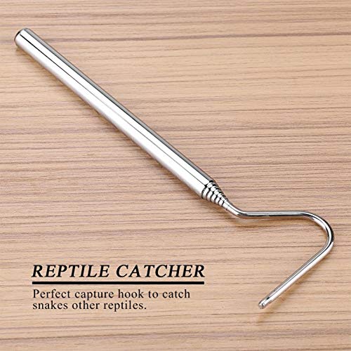 Image of Reptile Capture Hook, Extensible Reptile Catcher, Stainless Steel Tough and Durable Pet Shop Collecting Wild Snakes for Moving Small Snakes Reptile