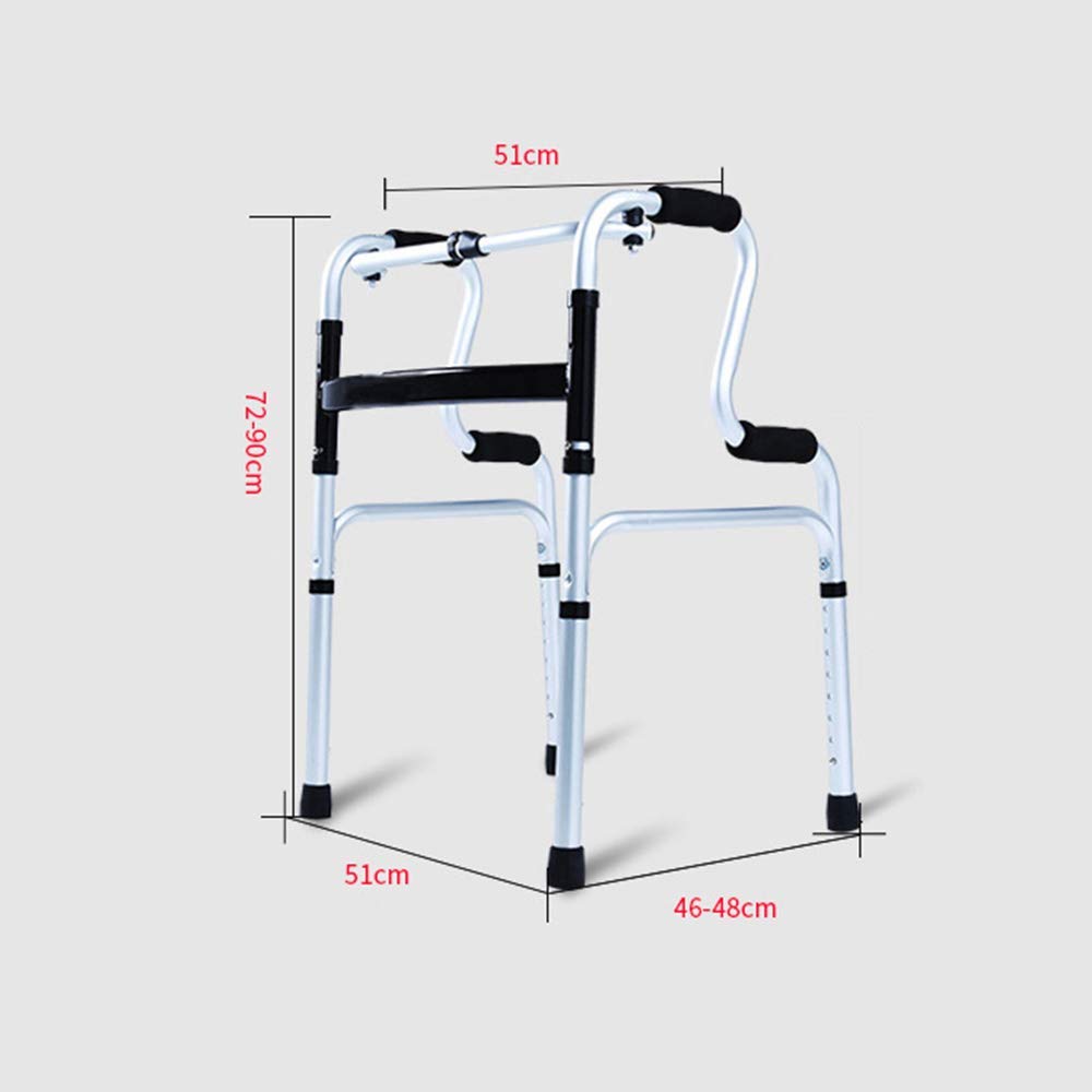Chodzik na kółkach dla osób starszych, Przenośny i składany, Kompaktowy aluminiowy Rollator, Lekki z płytą siedziska interesting