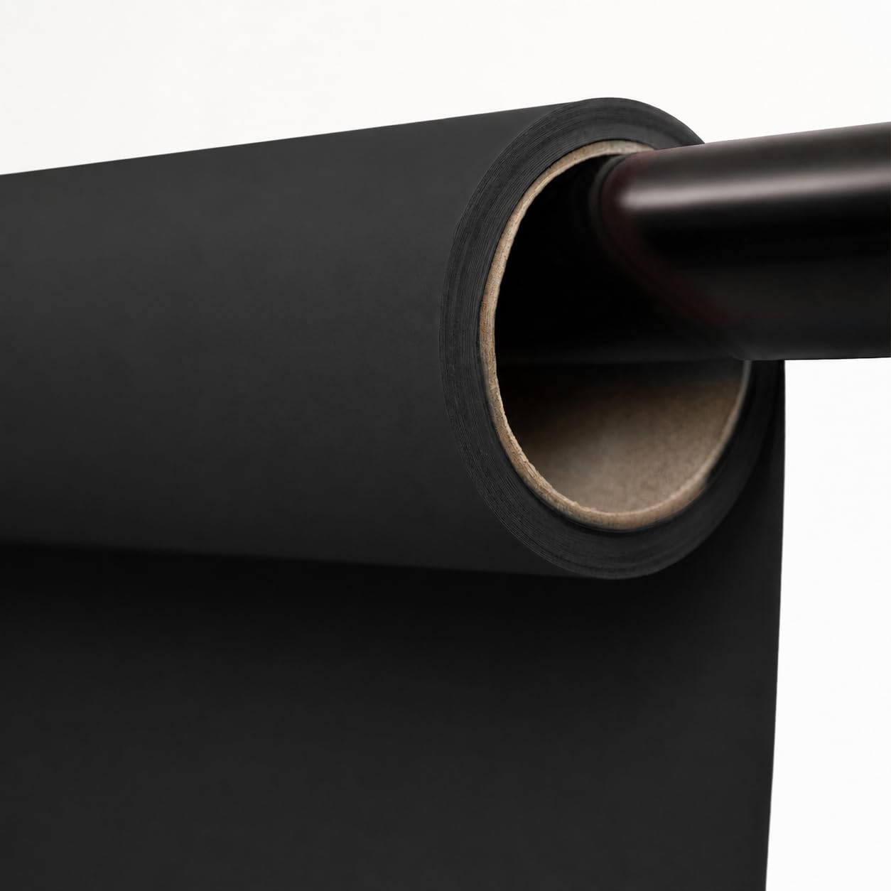 Photo 1 of Kate Seamless Paper Backdrop Black Seamless Backdrop Paper Rolls (53''x16.4' Jet)
