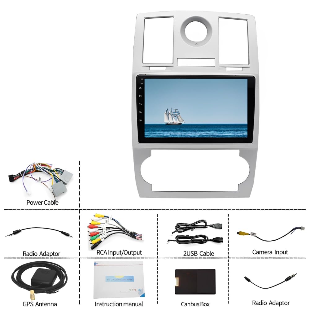 Vorally Double Din Car Stereo Wireless CarPlay Android 12 GPS Navi WiFi Portable 9 inch Touchscreen Bluetooth FM Car Play Navigation Car Audio with Backup Camera Support Mirror Link