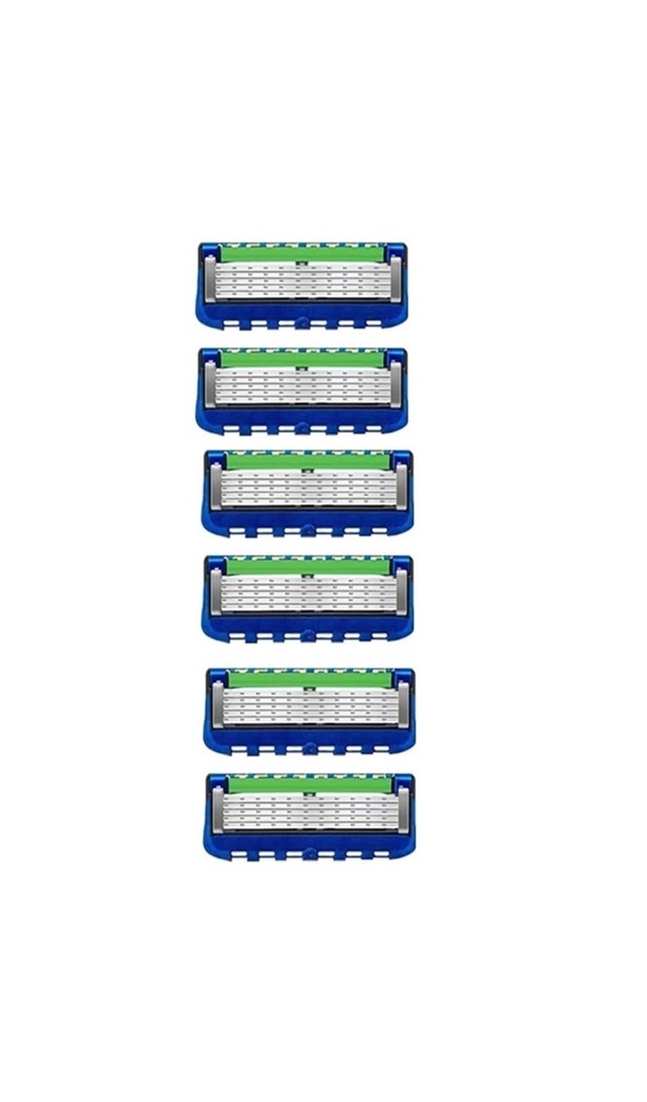 Lama In Acciaio Inossidabile A 5 Strati Da 6 Pezzi, Compatibile Con Gillette,