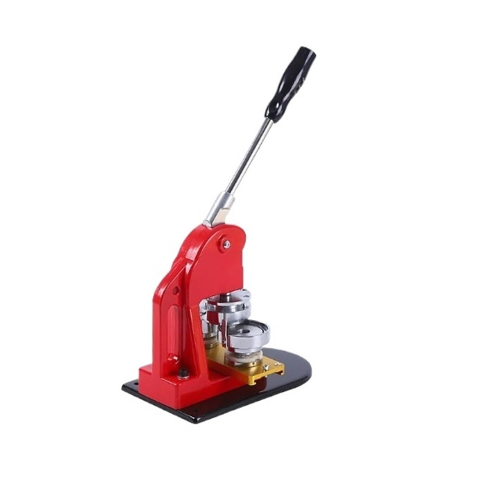 NGTFDCP Badge Machine, Can Badge Maker Button Making Machine Red Rotary Without Mold DIY Gift Pin Supplies DIY Crafts