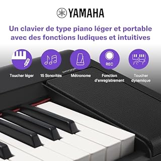 Yamaha Piaggero NP-15 Clavier numérique avec 61 touches et 15 voix instrumentales, léger et portable - Les Beatles, Paul McCartney, John Lennon, RIngo Starr, George Harrison Yamaha Piaggero NP-15 Clavier numérique avec 61 touches et 15 voix instrumentales, léger et portable – Image 2