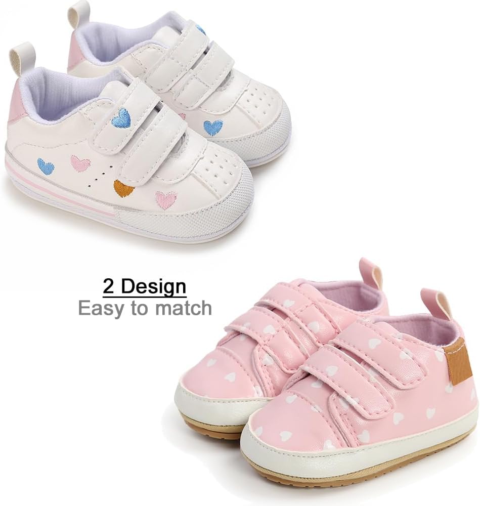 Clowora Baby Boys Girls Shoes Non-Slip Rubber Sole Sneakers Infant First Walking Toddler Crib Shoes Newborn Loafers Flats. - Image 3