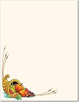 Vista 3 de Elegante papel de impresora láser y de inyección de tinta con membrete de calabaza (25 hojas)