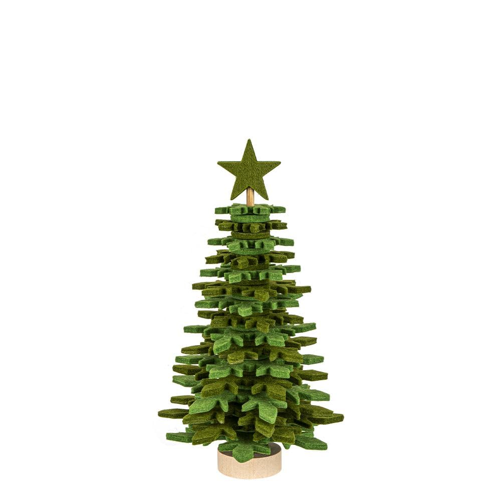 Ideen Mit Herz Green 21.5 Cm Felt Christmas Tree For Assembly, Diy Craft Set, Christmas Decoration (Green, 21.5 Cm)