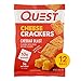 Quest Nutrition Tortilla Style Protein Chips, Low Carb, Nacho Cheese 1.1 Ounce (Pack of 12) & Cheese Crackers, Cheddar Blast, High Protein, Low Carb, Made with Real Cheese, 12 Count (1.06 oz bags)