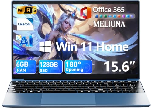 Image of 15.6'' AI Laptop with Office 365, 6GB RAM 128GB SSD