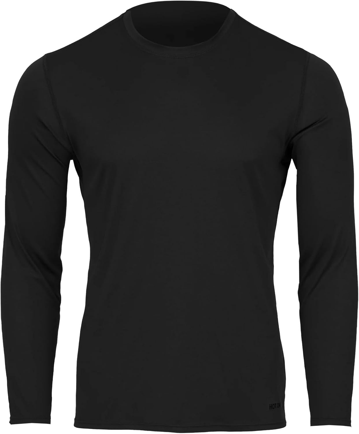 Hot Chillys Men's Peachskins Solid Crewneck Lightweight Moisture-Wicking UV Protective Relaxed Fit Base Layer Top