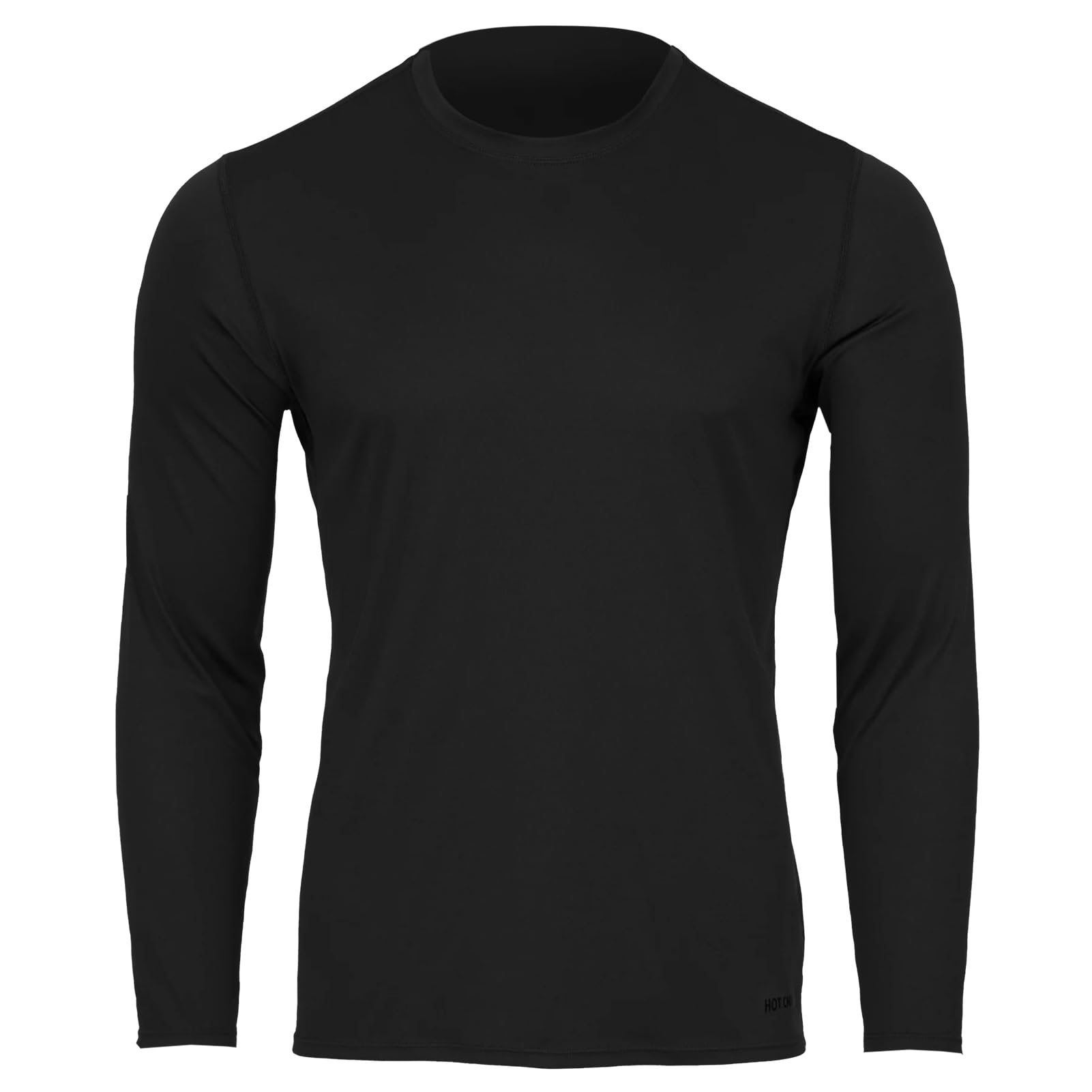 Hot Chillys Men's Peachskins Solid Crewneck Lightweight Moisture-Wicking UV Protective Relaxed Fit Base Layer Top