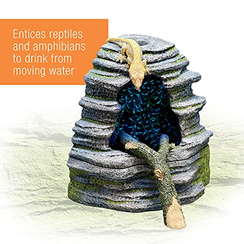Zilla Spring Cave Décor With Blue Led, Rain Chamber, One Size, Ecom #TOP21