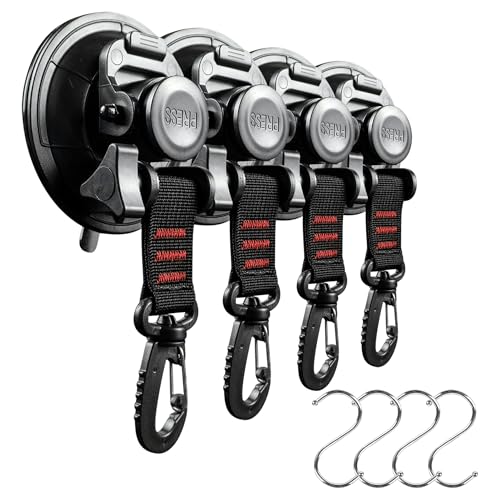 roseddy 強力吸盤 直径9cm 耐荷重30kg タープ用 真空吸盤 車用 キャンプ タープ固定 車中泊 アウトドア 大型 ブラック