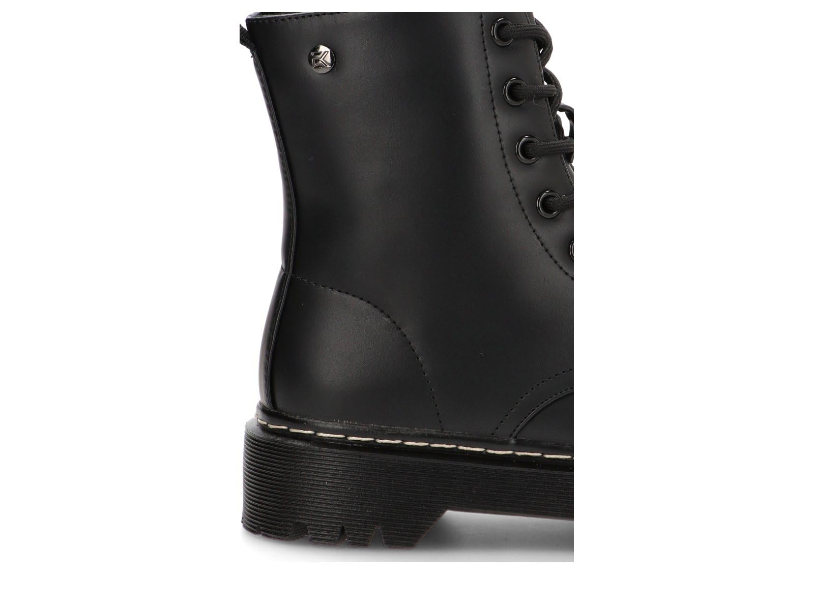 Etika Botas Militares para Mujer, Botín de Combate con Suela Track, Cierre con Cremallera y Cordones, Piel Sintética, Modelo 11046
