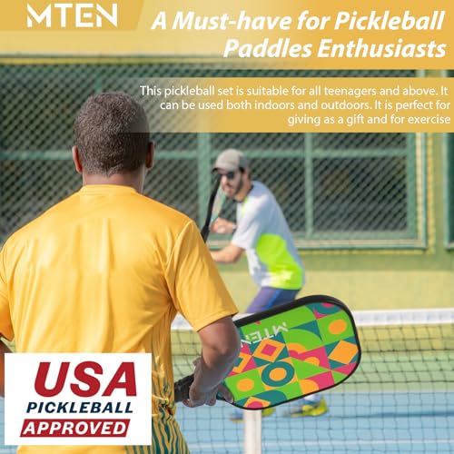 Image of MTEN Pickleball Paddles Set of 2 /4 /1, USAPA Approved Fiberglass Rackets