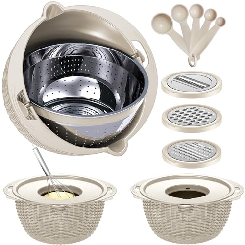 Balavina BG01 4-1 Colander With Bowl Set - Colander Bowl With Measuring Spoons - Fruit Strainer Bowl, Colanders & Food Strainers Stainless Steel thumb #8