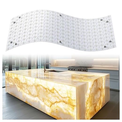 Lichaser LED-Hintergrundbeleuchtung, Weiß, 36W, 3000K, 24V, Dimmbare LED Platten, Alexa-kompatibel, Flexible Panelblattlichter, Fernbedienung, App-Steuerung, 50 x24.5cm for Marmor (4 Pack)