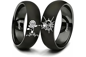Spiderman Crown Couples Ring for Him and Her,Captured by Your Love Forever...