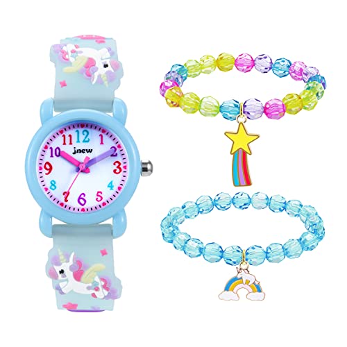 HMJIA Relojes Analógicos para Niños, Reloj Niño y Niña,Reloj 3ATM,Relojes de Enseñanza,Reloj Dibujos Animados con Correa de Silicona/Nylon