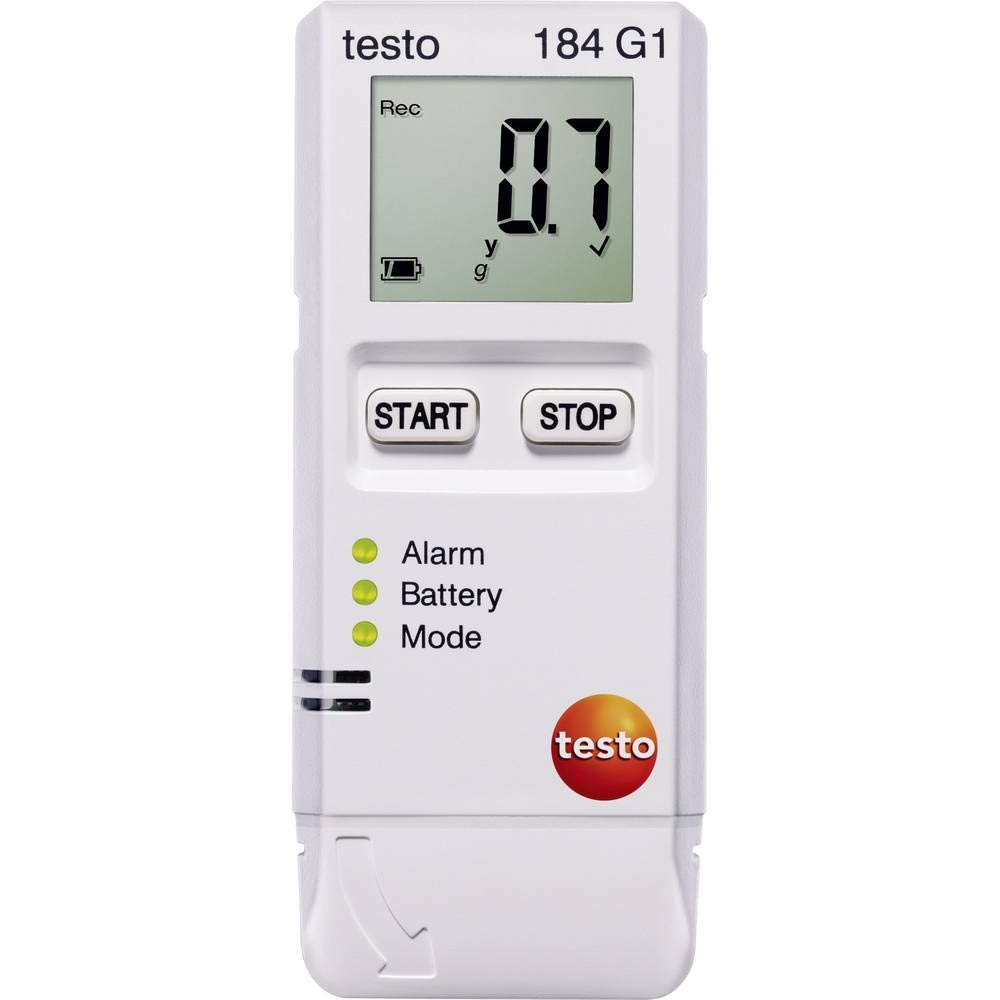 testo - 184 G1 - 0572 1846 - Datenlogger Erschütterung, Feuchte und Temperatur zur Überwachung von Erschütterung, Feuchtigkeit und Temperatur