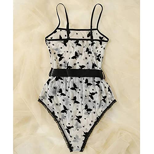 Dentelle sous-vêtements arc papillon ensemble robe sexy - 4