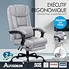 ALFORDSON Chaise De Bureau Pivotante à Double Couche Avec Inclinaison à
