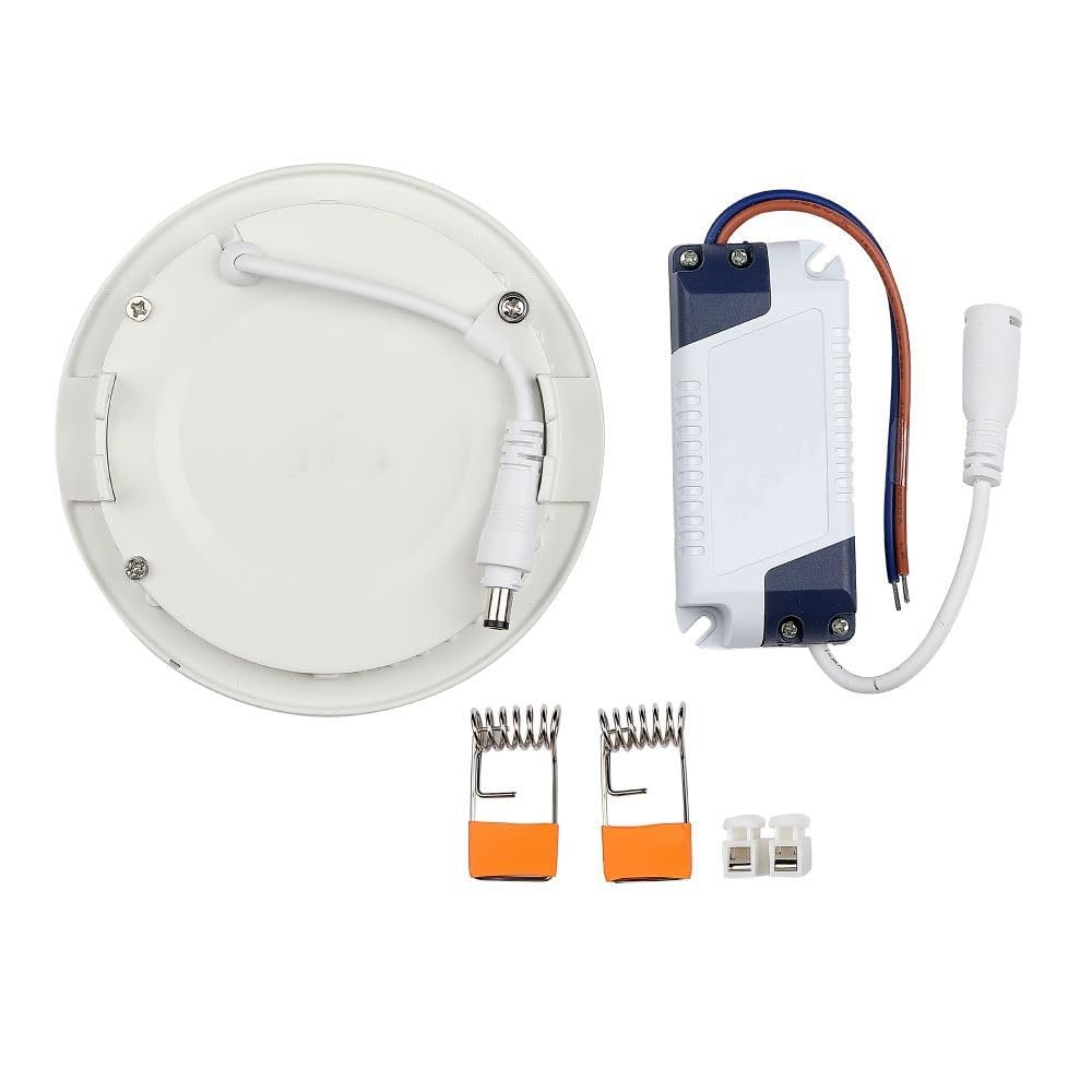 Panel LED redondo 18W, color 4000K, ideal para iluminación interior, oficinas y espacios comerciales.