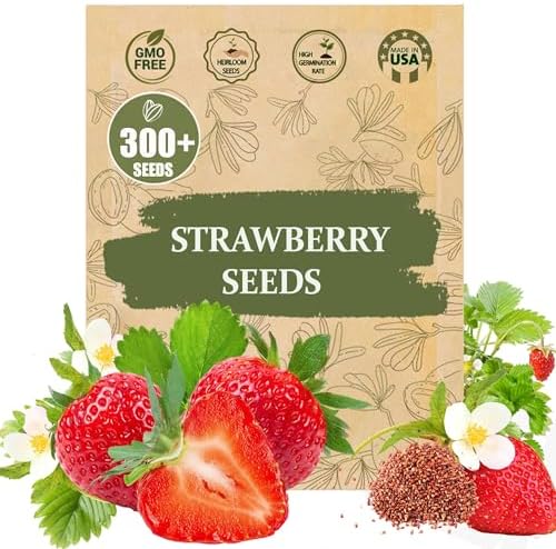 Rare Strawberry Seeds for Planting – 300 Non-GMO Heirloom Seeds -...