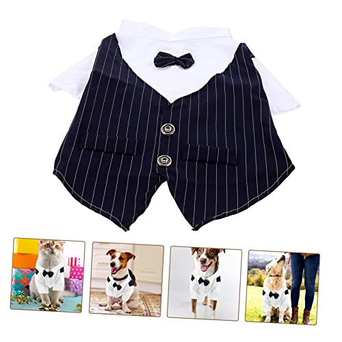 Costume de père noël pour chien navy lors des fêtes de fin d'année en famille