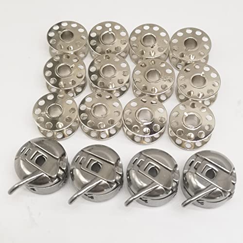 Honeysew Sewing Machine Bobbin Case Stainless Steel Bobbin Case And Bobbins For Front Loading 15 Class Machines Suitable For Household Sewing Machine #TOP1