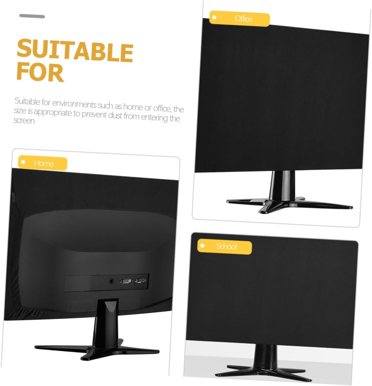 Stretchy Cotton Computer Screen Protective Dustproof Monitor Protector Lightweight Dust Cover for Desktop Displays