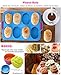 KeepingcooX Mini Baguette Baking Tray, 11x9 in, Non-stick Perforated Pan - Blue, Silicone, Oval