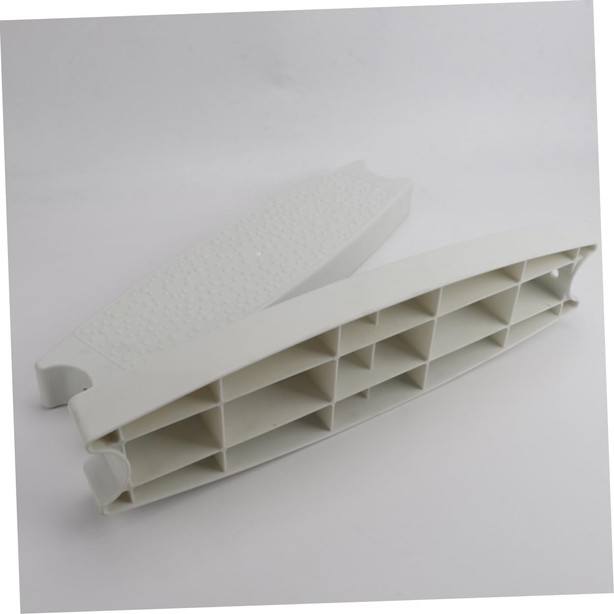 IMIKEYA Marchepied D’échelle de Piscine Hors Sol en Abs Blanc, Surface Antidérapante, Structure Bien Pensée, pour Accès Sûr la Piscine