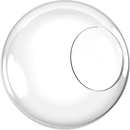 KastLite Globo de poste de lámpara de acrílico transparente de 8 pulgadas, textura suave con apertura sin cuello de 3.5 pulgadas, fabricado en los