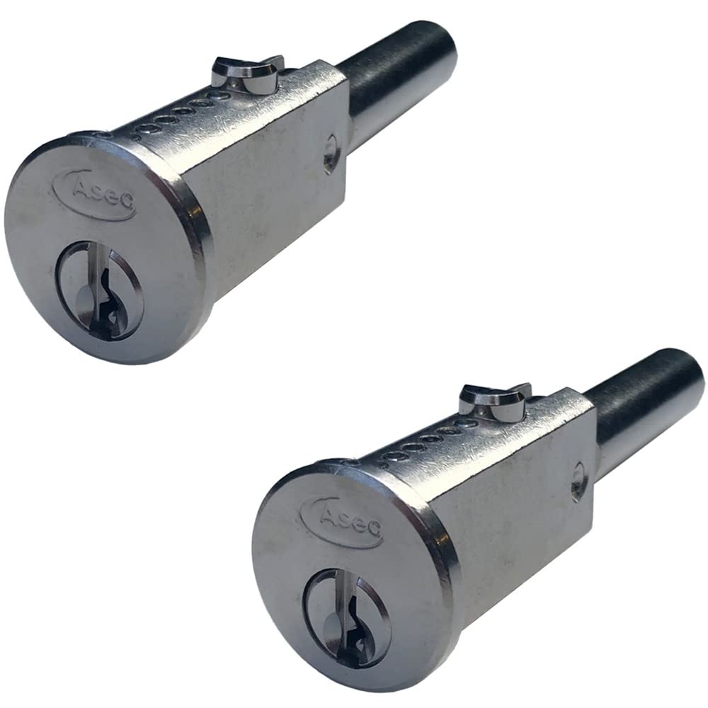 Asec Round Faced Bullet Locks KA-A Pair