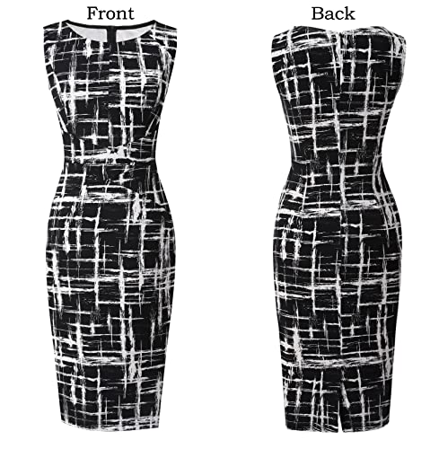 Image of VFSHOW Womens Front Zipper Work Business Office Bodycon Dress Elegant Professional Career Church Party Pencil Sheath Dress