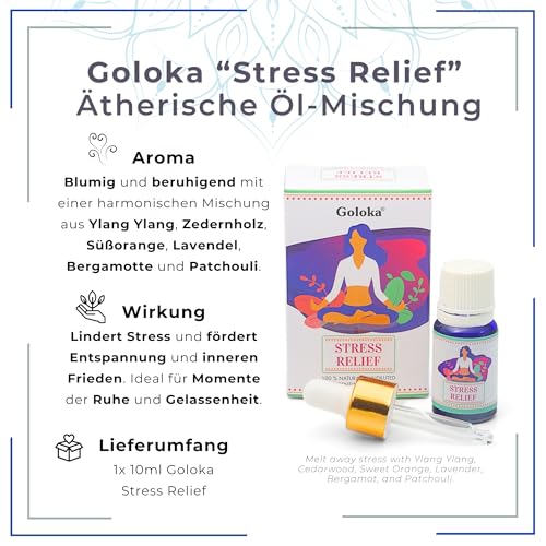 Goloka mieszanka olejków eterycznych – 100% naturalny olejek zapachowy do aromaterapii, zapach do pomieszczeń, dyfuzor, lampa zapachowa, nawilżacz powietrza, świece zapachowe i mydła (10 ml,